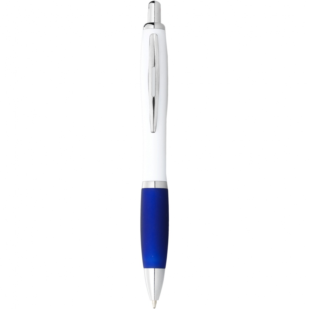 Logotrade corporate gift picture of: Nash ballpoint pen white barrel and coloured grip