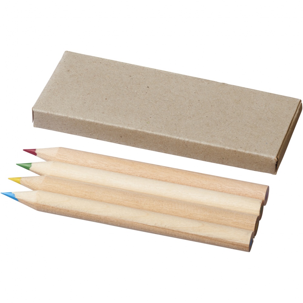 Logo trade promotional merchandise picture of: Tullik 4-piece coloured pencil set