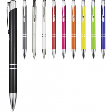 Logo trade promotional giveaways image of: Moneta aluminium click ballpoint pen