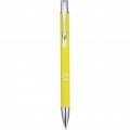 Moneta aluminium click ballpoint pen, Yellow