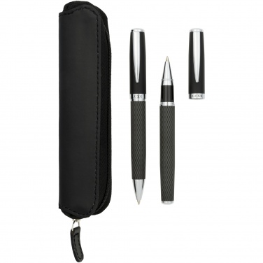 Logotrade promotional gifts photo of: Carbon duo pen gift set with pouch