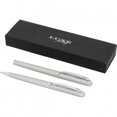 Logo trade promotional gifts picture of: Andante duo pen gift set