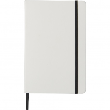 Logotrade business gift image of: Spectrum A5 white notebook with coloured strap