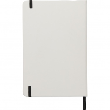 Logo trade corporate gift photo of: Spectrum A5 white notebook with coloured strap