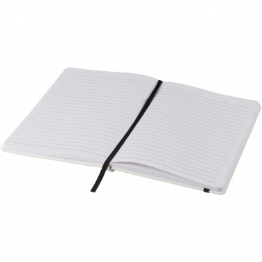 Logo trade corporate gift photo of: Spectrum A5 white notebook with coloured strap