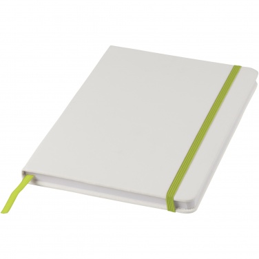 Logotrade corporate gift picture of: Spectrum A5 white notebook with coloured strap