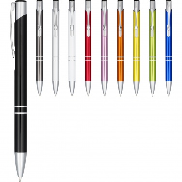 Logo trade promotional gifts image of: Moneta anodized aluminium click ballpoint pen