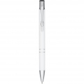 Moneta anodized aluminium click ballpoint pen, White