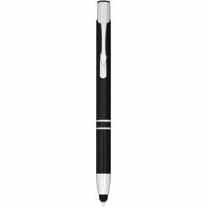 Moneta anodized aluminium click stylus ballpoint pen