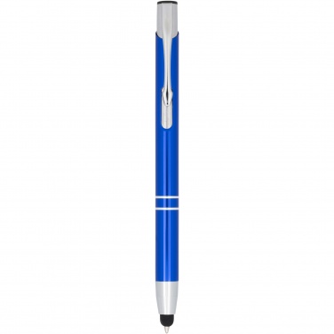 Logo trade promotional merchandise image of: Moneta anodized aluminium click stylus ballpoint pen