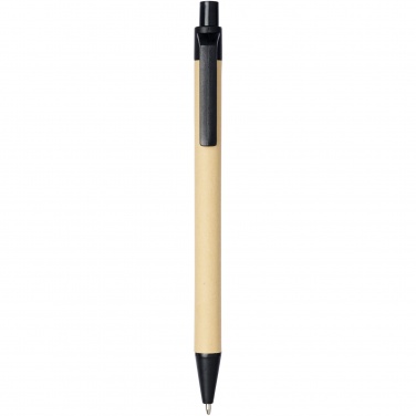 Logo trade promotional item photo of: Berk recycled carton and corn plastic ballpoint pen