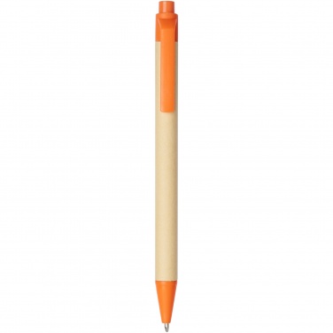 Logotrade promotional item picture of: Berk recycled carton and corn plastic ballpoint pen