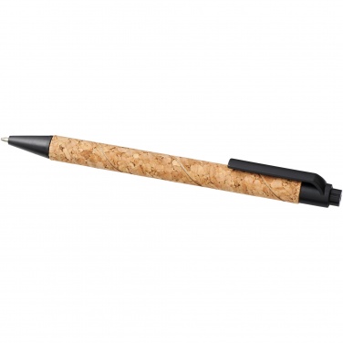 Logo trade promotional item photo of: Midar cork and wheat straw ballpoint pen