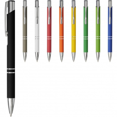 Logo trade promotional gifts picture of: Moneta soft touch ballpoint pen