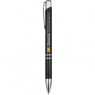 Logo trade business gifts image of: Moneta aluminium click ballpoint pen