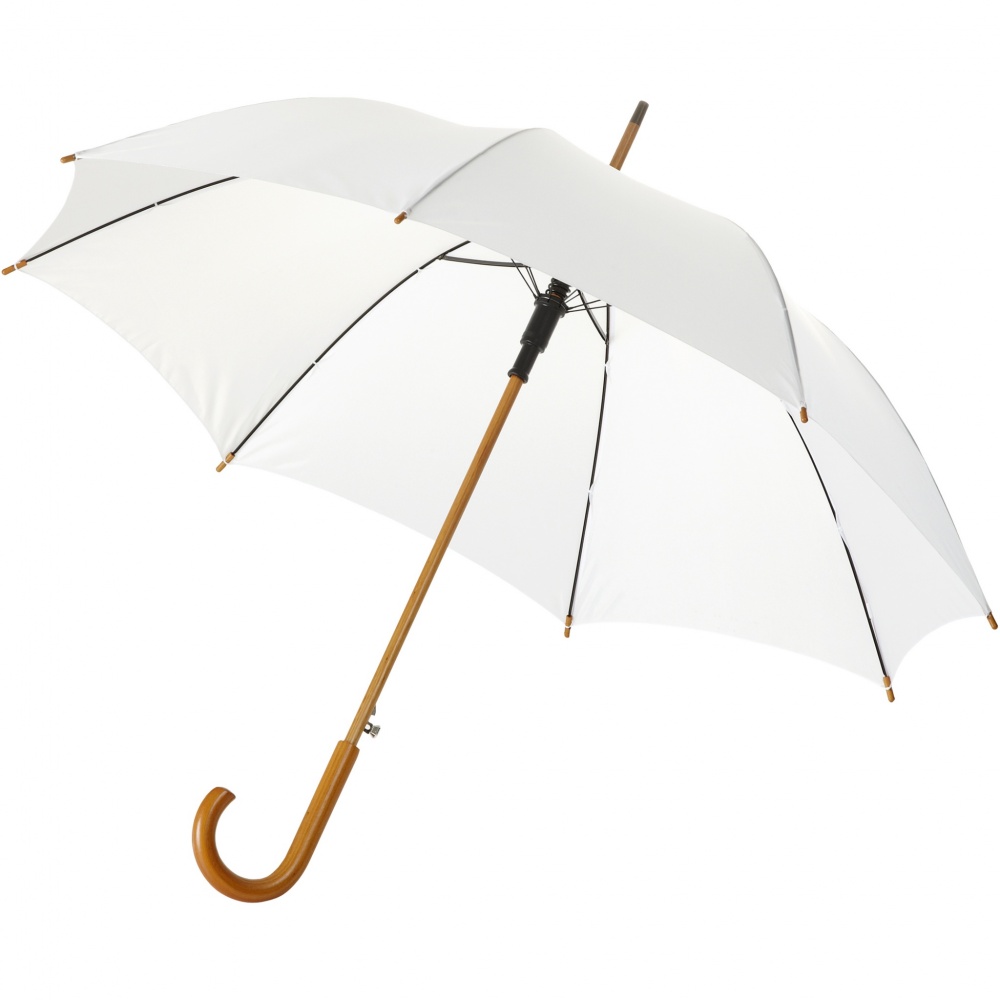 Logo trade promotional item photo of: Kyle 23" auto open umbrella wooden shaft and handle