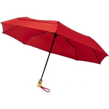 Logo trade advertising products image of: Bo 21" foldable auto open/close recycled PET umbrella