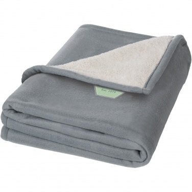 Logo trade promotional gifts image of: Springwood soft fleece and sherpa plaid blanket