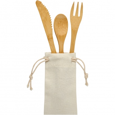 Logo trade promotional products picture of: Celuk bamboo cutlery set