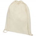 Oregon 100 g/m² cotton drawstring bag 5L, Natural