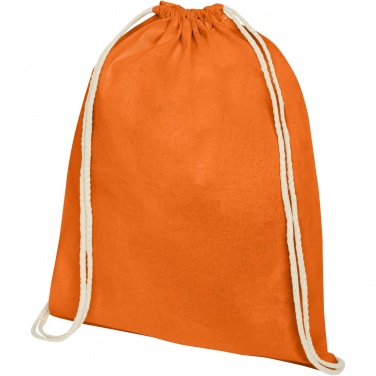 Logo trade promotional item photo of: Oregon 100 g/m² cotton drawstring bag 5L