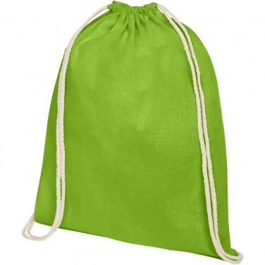 Logo trade corporate gift photo of: Oregon 100 g/m² cotton drawstring bag 5L