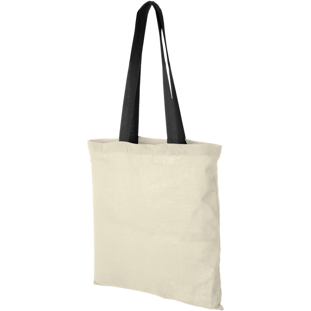 Logotrade promotional product picture of: Nevada 100 g/m² cotton tote bag coloured handles 7L