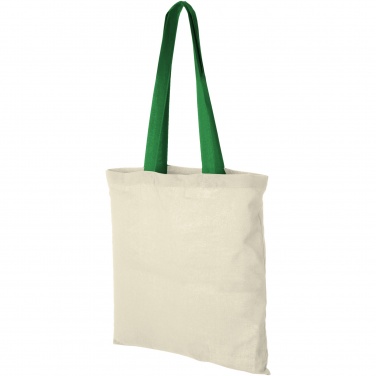 Logo trade advertising products image of: Nevada 100 g/m² cotton tote bag coloured handles 7L