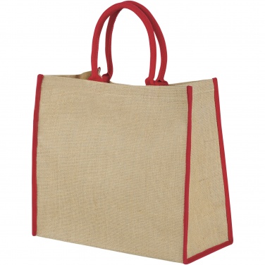 Logo trade advertising products picture of: Harry coloured edge jute tote bag 25L