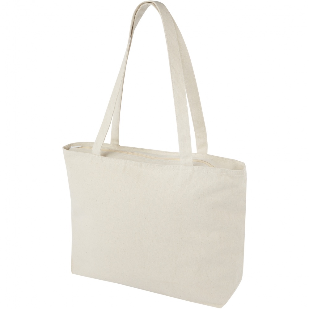 Logotrade advertising products photo of: Ningbo 320 g/m² zippered cotton tote bag 15L