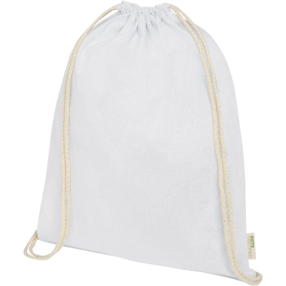 Logotrade promotional item image of: Orissa 100 g/m² organic cotton drawstring bag 5L