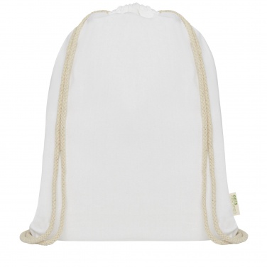 Logo trade promotional merchandise image of: Orissa 100 g/m² organic cotton drawstring bag 5L