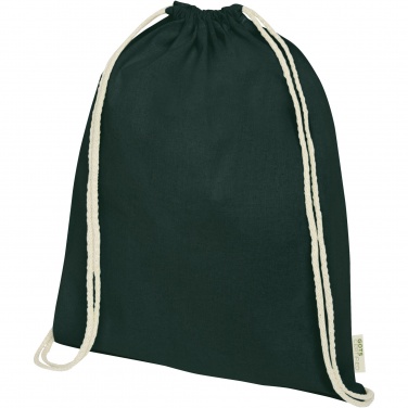 Logotrade promotional gift picture of: Orissa 100 g/m² organic cotton drawstring bag 5L