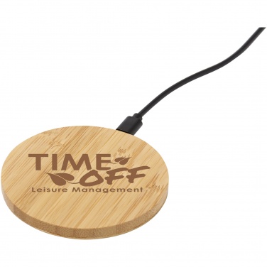 Logo trade promotional gift photo of: Essence 5W bamboo wireless charging pad