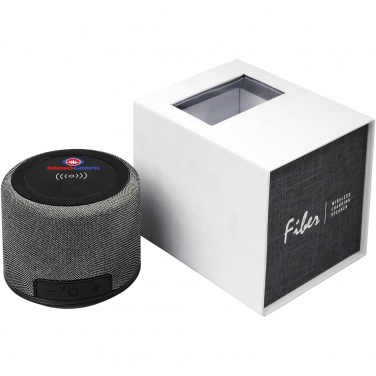 Logo trade promotional giveaways image of: Fiber 3W wireless charging Bluetooth® speaker