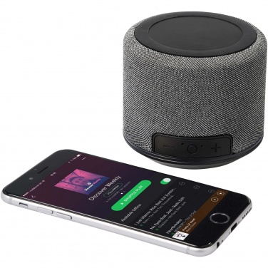 Logo trade promotional gifts image of: Fiber 3W wireless charging Bluetooth® speaker