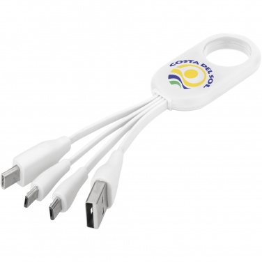 Logo trade advertising products image of: Troup 4-in-1 charging cable with type-C tip