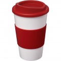 Americano® 350 ml insulated tumbler with grip, White / Red