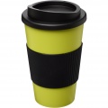 Americano® 350 ml insulated tumbler with grip, Lime / Solid black