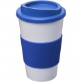 Americano® 350 ml insulated tumbler with grip, White / Mid blue