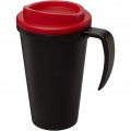 Americano® Grande 350 ml insulated mug, Solid black / Red