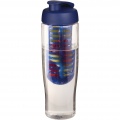 H2O Active® Tempo 700 ml flip lid sport bottle & infuser, Transparent / Blue