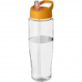 H2O Active® Tempo 700 ml spout lid sport bottle, Transparent / Orange