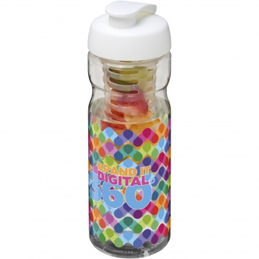 Logo trade promotional giveaways image of: H2O Active® Base 650 ml flip lid sport bottle & infuser