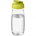 H2O Active® Pulse 600 ml flip lid sport bottle, Transparent / Lime