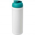 Baseline® Plus 750 ml flip lid sport bottle, White / Aqua