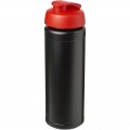 Baseline® Plus grip 750 ml flip lid sport bottle, Solid black / Red