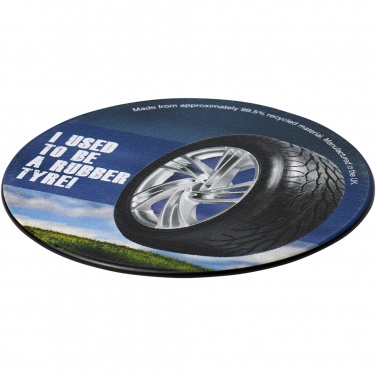 Logo trade promotional gift photo of: Brite-Mat® round coaster with tyre material