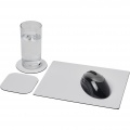 Brite-Mat® mouse mat and coaster set combo 1, Solid black