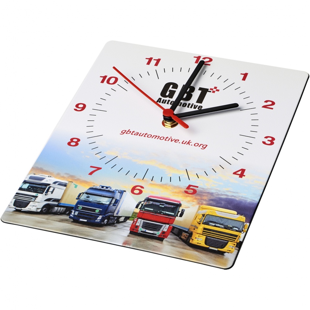 Logo trade corporate gifts picture of: Brite-Clock® rectangular wall clock